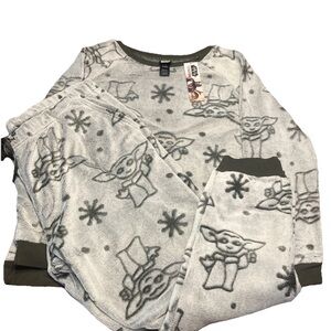 Disney Star Wars The Mandalorian Womens 2-Piece Fleece Jogger Lounge Set XXL